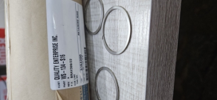 Imagem de Anel de retenção para eixo, AI AISI316, padr. MIL-R-27426, sem encaixe para ferramenta, diâmetro 32,56mm, espessura 1,09mm